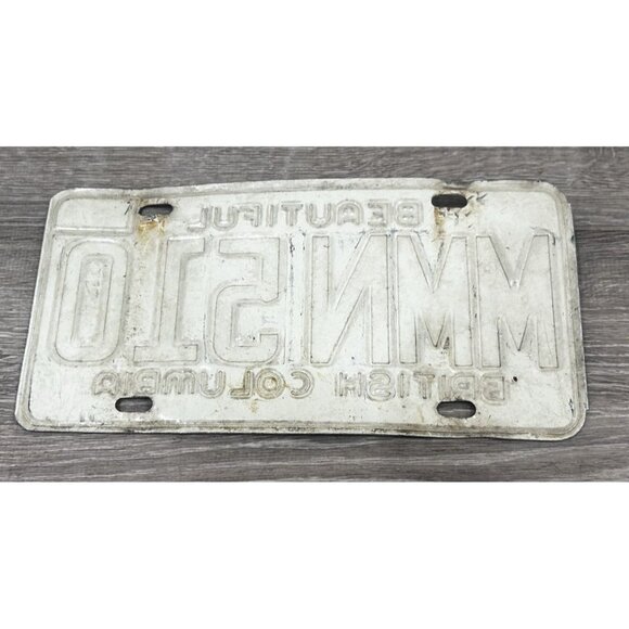 Vintage 1978 British Columbia License Plate Tag MMN-510 Blue w/ White CANADA - Picture 6 of 6
